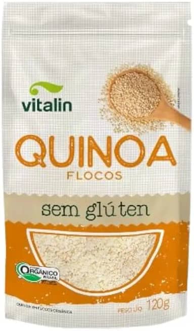 Kit 2X: Quinoa Real em Flocos Orgânica Sem Glúten Vitalin 120g