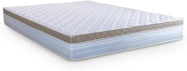 Colchão Casal King Molas Ensacadas 193x203x22cm Dunas Branco/Bege