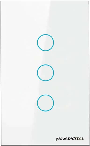 Interruptor Smart Wifi Inteligente Touch Nova Digital 3 botões Lite BR 4x2