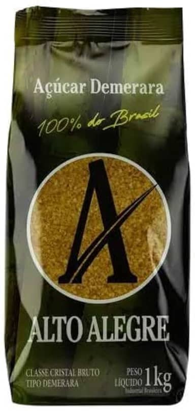 Açúcar Demerara Alto Alegre 1kg | Natural e Levemente Refinado | Sem Aditivos | Ideal para Café, Receitas e Bebidas Saudáveis