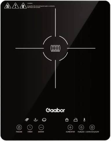 Cooktop Elétrico Gaabor Por Indução 2000w 1 Boca Touch Screen 220v