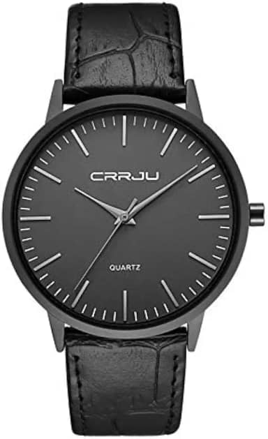 Relógio Masculino Casual Ultra Fino De Luxo Analógico Preto (Preto)