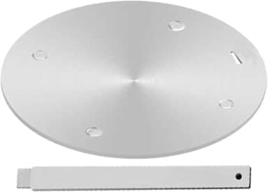 Placa de Condução de Calor para Fogão A Gás, Difusor de Calor, Placa Adaptadora de Indução de Aço Inoxidável, Alça Removível, Utensílios de Cozinha para Café, Leite, Fogão9,45 Polegadas,Prata