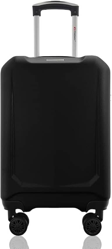 Mala de Viagem Bordo 10kg ABS Rígida Rodas 360º Duplas Cadeado Segredo Gladiador A6MB Preto