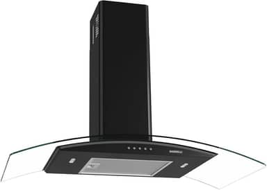 Coifa Nardelli de Parede Clean Vidro Curvo Black 90cm