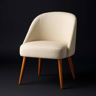 Banqueta Poltrona Lua Bege Recepção Atendimento Penteadeira Maquiagem