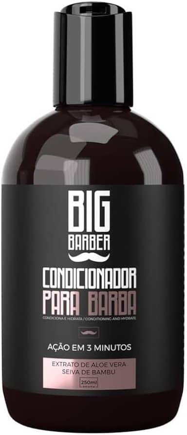 Condicionador Para Barba Big Barber 250ml - Profissional Macia Sedosa Hidratação Aroma Barbearia Chique