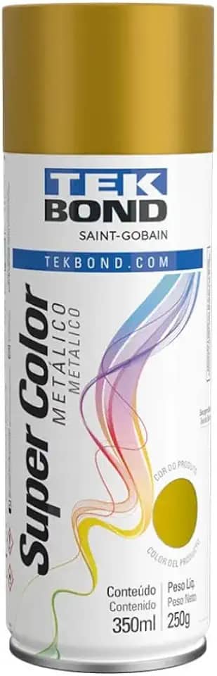 Tinta Spray Ouro Metálico Aerossol TekBond Tekbond 350ml/250g