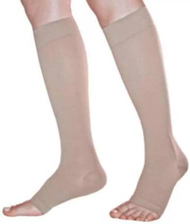 Sigvaris Meia 3/4 Panturrilha 972 Basic 20-30 Mm Longa Bege Grande 3