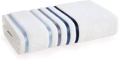 Karsten Toalha Banhão Lumina - Branco Com Azul 86 x 150 Q