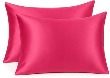 Kit 2 Fronhas de Cetim Rosa, Proteção Antifrizz para Cabelo