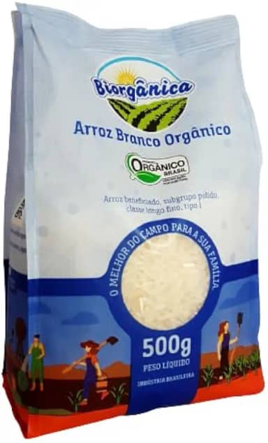 Arroz Agulhinha Branco Orgânico Biorgânica 500g