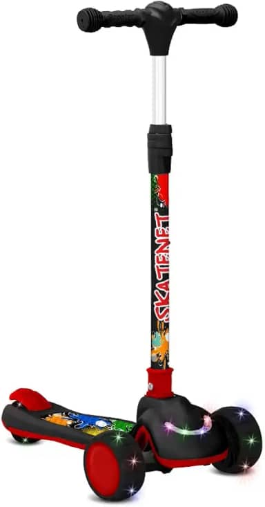 Skatenet Dobravel LED (Rodas e Deck) Black/Red Bandeirante