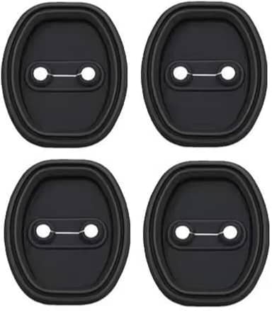 Kit 4 Pcs Amortecedor Fechadura Borracha Protetor Porta Do Carro Batente Anti Impacto Colisão Veicular Universal(Kit Preto+Bolsa Organizador)