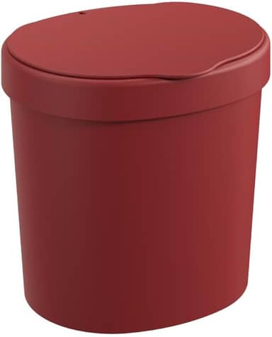 Lixeira Com Tampa Basic 2,5 L, 17,5 x 15 x 18,2 cm, Vermelho Bold, Coza