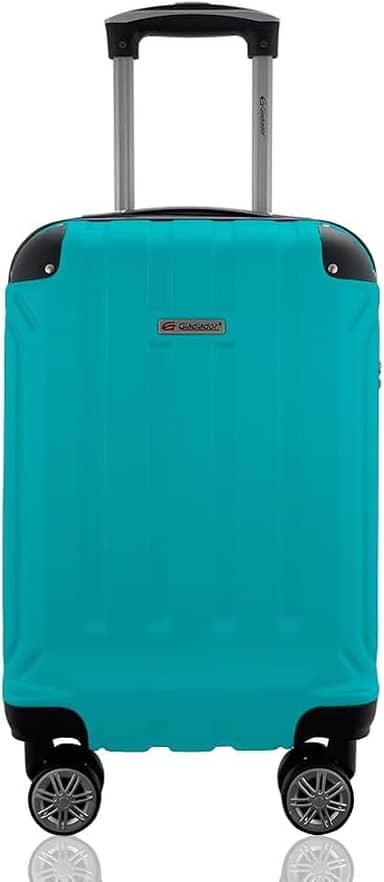 Mala de Viagem Bordo Rígida em ABS Cadeado Segredo Rodas Duplas 360º Gladiador A5MB Tamanho PP Turquesa