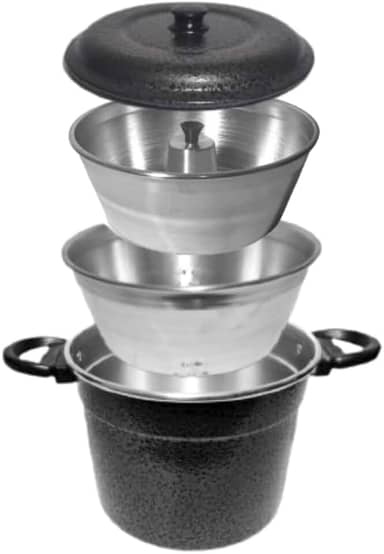 Kit Forma Pudim Banho Maria De Alumínio Reforçado 3X1 Craqueada