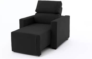 Sofá Cama Solteiro Retrátil 90cm Aconchegante 1 Lugar LIMOVDECOR (Preto)