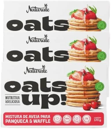KIT 3 Mistura de Aveia para Panqueca e Waffle Zero Colesterol 170g - Oats Up - Naturale