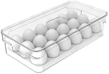 Organizador de Geladeira Porta 18 Ovos Com Tampa Ou Compacto