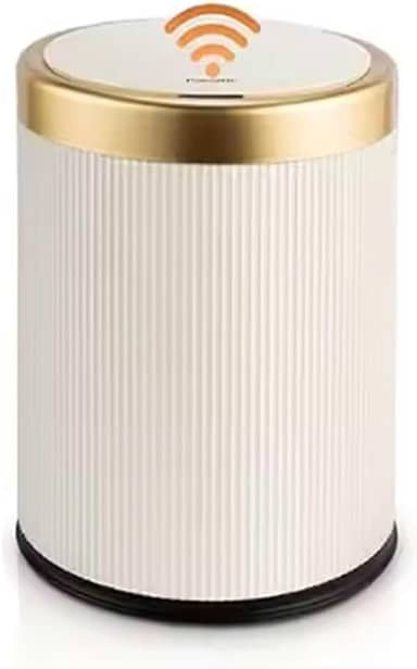Lixeira com Tampa Inteligente Sensor Automático Aproximação, 10 Litros, Abertura sem Toque, 27,5 x 23,5 cm (Branco)