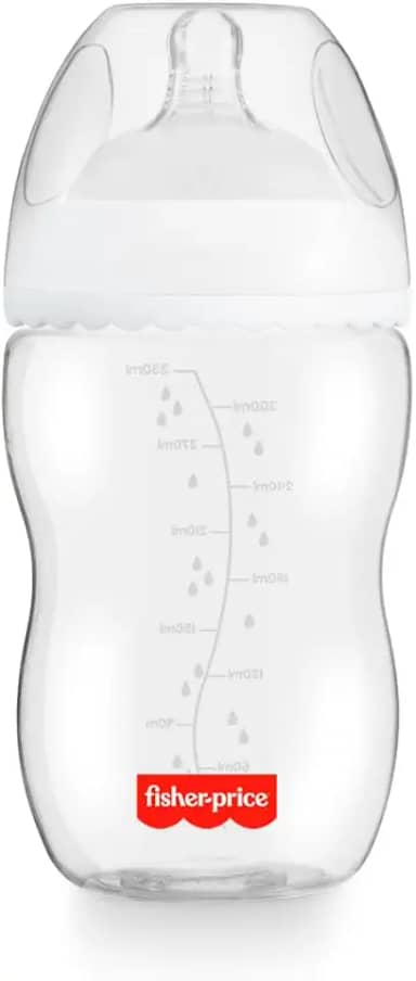 Mamadeira First Moments Clássica Neutra 330ml +4 meses Fisher Price - BB1026