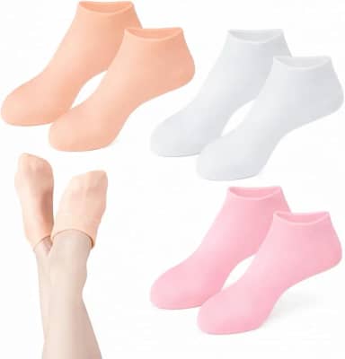 Meia de Silicone Hidratação Pés Rachados Ressecados Anti Rachadura Tratamento Reutilizável - 1 PAR