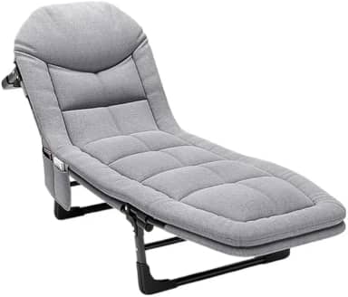 Cadeira Espreguiçadeira Aço 200kg, Reclinável com Almofada para Piscina, Praia e Jardim