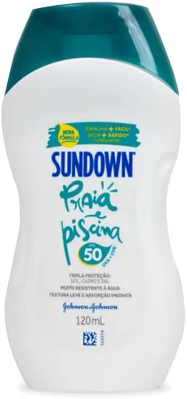 Sundown Protetor Solar Corpo e Rosto Praia e Piscina FPS 50,120ml