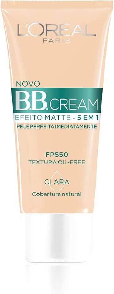 Base BB Cream L'Oréal Paris Efeito Matte Cor Clara FPS 50, 30ml