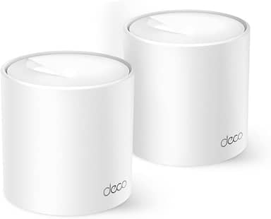[Novo] TP-Link Deco X10 (2-pack) | Sistema Wi-Fi Mesh 6 AX1500 para toda a casa - Cobertura de até 360 m², 3 portas Gigabit por unidade, canal de banda de 80 MHz, ODFMA, 1024 QAM, branco