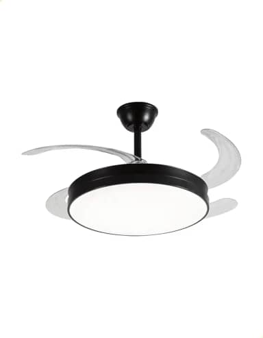 Ventilador de Teto Plafon LED Opus Air Lite Retrátil com Controle Remoto – 60 W, 3 Temperaturas de Luz (3000 K / 4000 K / 6500 K), Bivolt, Silencioso