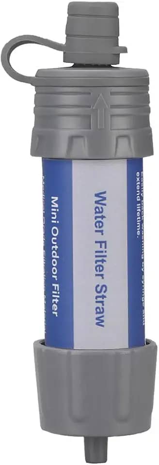 Purificador de água de membrana de ultrafiltração para exterior Mini filtro portátil (Azul-acinzentado)