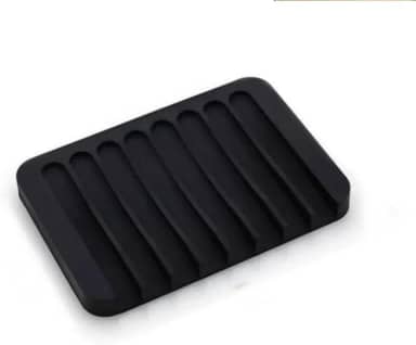 Saboneteira de banheiro preta de silicone para chuveiro suporte de sabão antiderrapante autodrenante para manter as barras de sabão limpas a seco, prolongar a vida útil, adequado para banheiro e