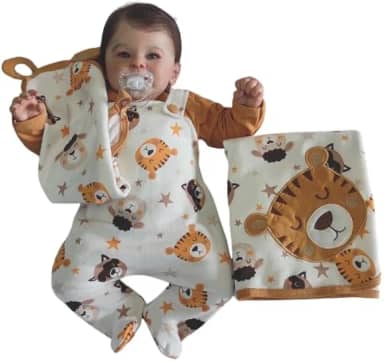 Saída de Maternidade Bebê Menino Kids Tigre Luigi Bege