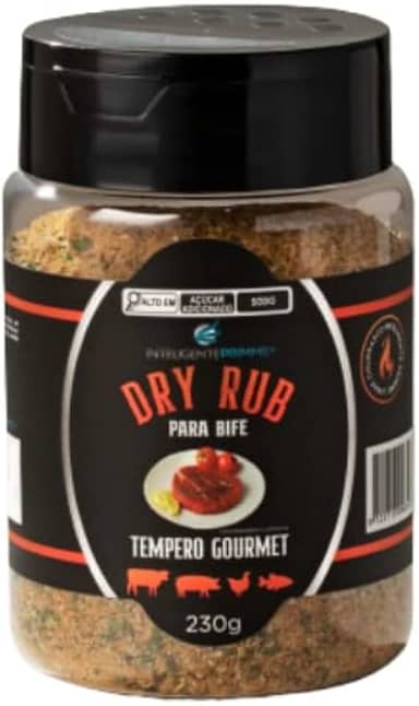 Inteligente Primme - Tempero Gourmet para Bife 230g, Mistura Seca de Especiarias e Ervas, Realça Sabor Natural da Carne