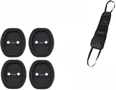 Kit 4 Peças Protetor Anti Impacto para Porta de Carro – Amortecedor Borracha Universal Anti Colisão e Redutor de Ruídos (Kit Preto+Bolsa Organizador)