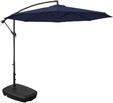 Kit Ombrelone Lateral Suspenso 3m Kauai + Base 55 Litros Piscina Jardim