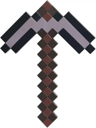 Minecraft Netherite Pickaxe Costume Accessory, Official Plastic Dress Up Prop, One Size