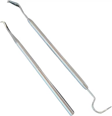 Kit Profissional de Limpeza Dental Sonda e Extrator de Tártaro Aço Inox Autoclavável