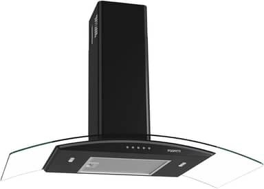 Coifa de Parede 90cm Vidro Curvo Fogatti Clean Black 220V