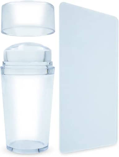 Carimbo de Silicone Decoração Francesinha para Unhas Com Placa Raspador