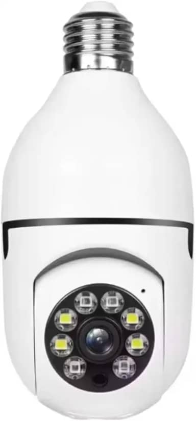 Câmera de Segurança Lâmpada WiFi Full HD com Visão Noturna, Bivolt, Detecção de Movimento 360 graus e Áudio