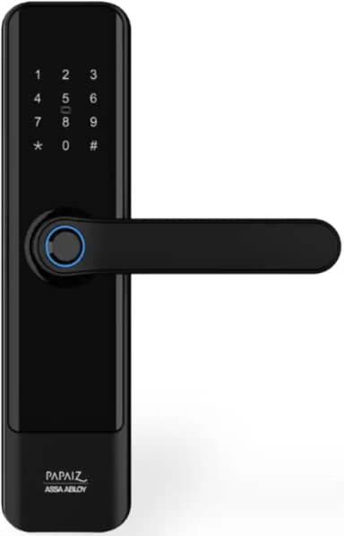 Fechadura Papaiz SL150 Digital Biometria De Embutir Preta Tag Senha