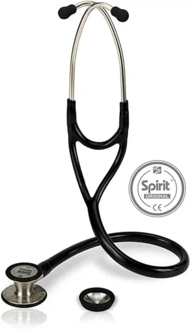 Estetoscópio Cardiológico Spirit Cardiology Adulto e Pediátrico - Preto