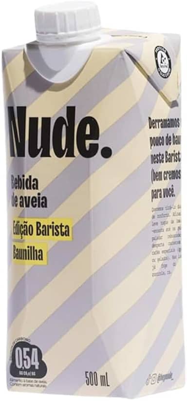 Leite Vegetal de Aveia Barista Sabor Baunilha Nude 500ml