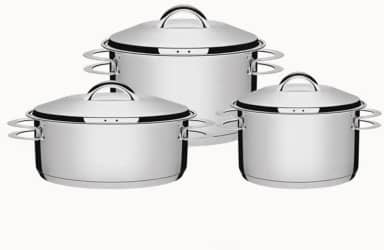 Jogo de Panelas com Fundo Triplo, Tramontina, Solar 65510740, Inox