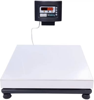 Balança Digital Comercial 300kg c/Bateria 40x50 Bivolt Welmy