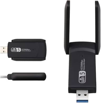Adaptador Usb Wifi Wireless Dual Band Ac1200 5ghz e 2.4ghz 1200mbps Duas Antena - Qualidade Premium Ezc®
