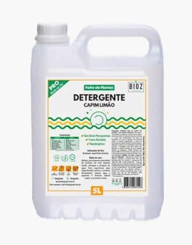 Detergente De Capim Limão Biodegradável Bioz Green 5l